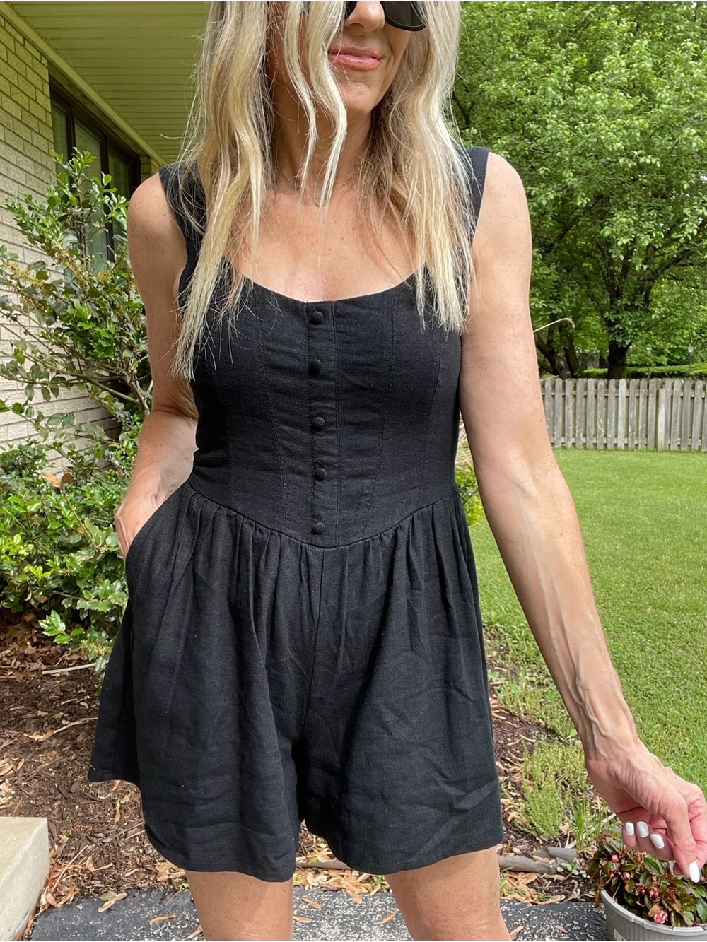 Abercrombie linen romper